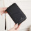 RFID Blocking Travel Wallet, Black Leather Passport Holder with Wristlet 2