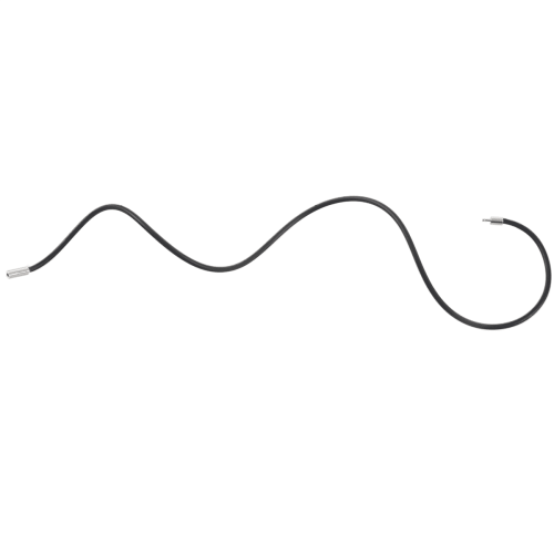 Colar com cordão de borracha preta de 4 peças, 3 mm de comprimento, com fecho em aço inoxidável - 40 cm (16 polegadas) 1
