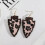 Boucles d'oreilles RSAMD en bois et ormeau, style vintage, forme triangulaire, ormeau. 6