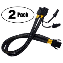 PCI-e 6-pins naar dubbele PCIe 8-pins grafische kaart PCI-e voedingsadapter GPU VGA Y-splitter verlengkabel mining videokaartkabel