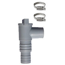 Robinet d'arrĂŞt Oggfader pour piscines avec raccord de tuyau de 32 mm, piston pour tuyau de piscine, robinet d'arrĂŞt pour piscines hors sol,