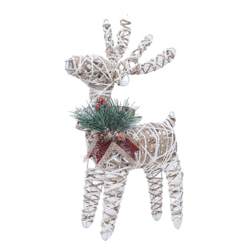 Glowing Reindeer Ornament Warm White Light 8x14 inch