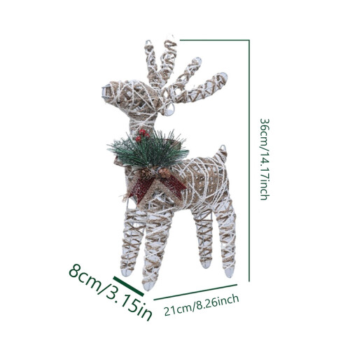 Glowing Reindeer Ornament Warm White Light 8x14 inch 2