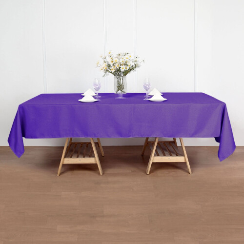 Efavormart 60x102" ΜΩΒ Χονδρική Λευκά Είδη Ορθογώνια Τραπεζομάντηλα από Πολυεστέρα 1