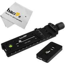 Pláta Iarnróid Fócais Dúbailte Sleamhnáin Nóid 140mm le Teanntán Scaoilte Tapa Miotail agus Pláta 70mm don Cheamara
