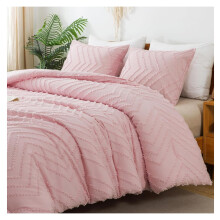 TiaGOC Dekbedset Tweepersoons, 3-delige Boho Getufte Beddengoedset, Zachte Bedset voor Alle Seizoenen (Dekbed & 2 Kussenslopen)