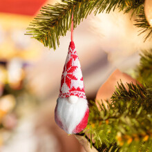 Pendentif en laine tricotée représentant un homme des bois, décoration de sapin de Noël, poupée sans visage, compatible avec les articles de