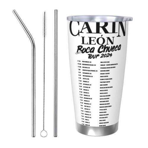 Carin Len20oz Tumbler, Κούπα ταξιδιού καφέ από ανοξείδωτο ατσάλι με μόνωση κενού, Κούπα