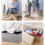 Collapsible Storage Bench Ottoman Grey 15.75x9.84x9.84 Inch 6