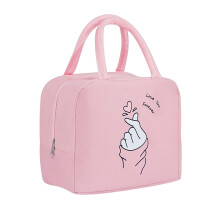 XIUH Isolierte Lunchtasche aus Canvas, Bento-Tasche mit großem Fassungsvermögen für Arbeit und Schule, Wärmeisolierende Tragetasche, kompatibel