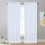 Semi-Sheer Curtains White 52x84 in 2 Panels Light Filtering 7