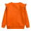 Orange Toddler Sweatshirt with Ruffle Shoulder, Size 5-6 2