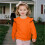 Orange Toddler Sweatshirt with Ruffle Shoulder, Size 5-6 4