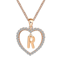 Estbridge kettingen voor dames, Valentijnsdagcadeaus, modieuze damescadeaus, 26 kettingen met naamhanger in Engelse letters, sieraden