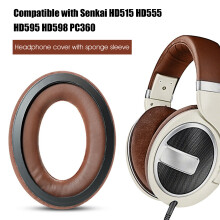 SUSUchens1Pair Kopfhörer-Ohrpolster, atmungsaktiv und geräuschisolierend, rutschfest, aus Kunstleder, Ersatz für HD515/HD555/HD595/HD598/PC360