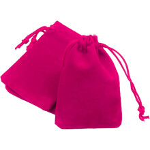 Lot de 50 pochettes à cordon en velours, 6,9 x 8,9 cm, couleurs assorties (rose), pour bijoux, cadeaux, mariages, souvenirs d'invités - compatibles