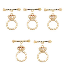 Metal Crown OT Clasp Jewelry Making Connectors 5 Sets