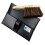 Strong Metal Hooded Dustpan with Stiff Brush 18