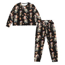 Christmas Cow Print Pajama Set Long Sleeve XL