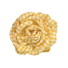 Polyester Hair Bands Yellow Rose Design 12pcs
