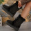 Women's Tall Snow Boots Insulated Square Toe Size 7 Black 6