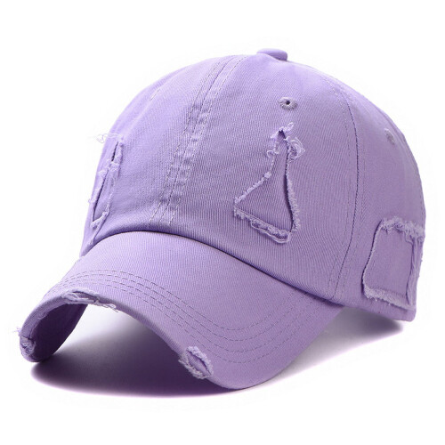 Unisex Baseball Cap Orange Purple Letter Design One Size 1