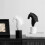 Abstract Horse Head Ornament Black White Modern Luxury Decor 4