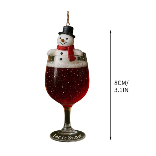 Martini Glass Christmas Ornament Drink Theme 1