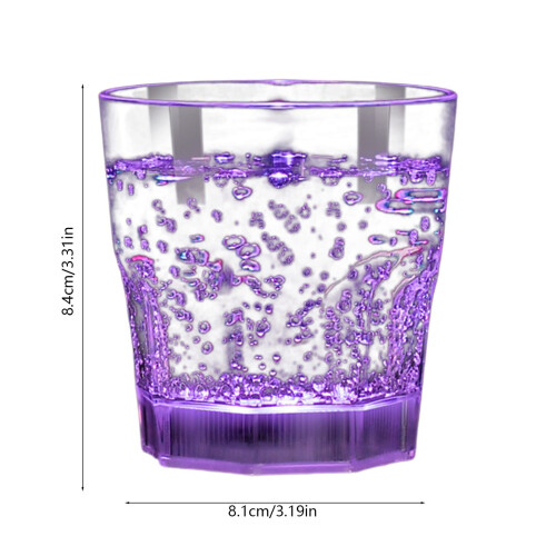 LED Light-Up Drinking Glass 12 oz Color-Changing with 8 2