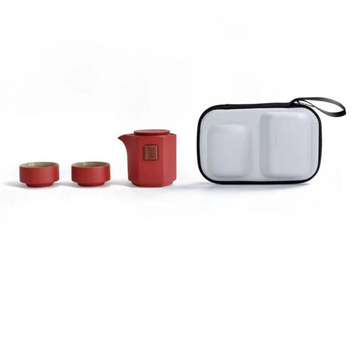 Express Cup Travel Tea Set Glass Teapot Ceramic Cups