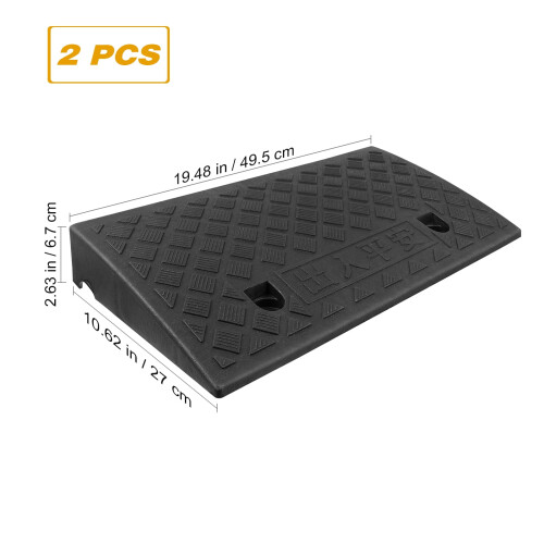 Black Plastic Ramp Heavy Duty 2 Pieces 1
