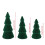 Plastic Flocked Mini Christmas Tree Green Decor 3