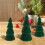 Plastic Flocked Mini Christmas Tree Green Decor 6