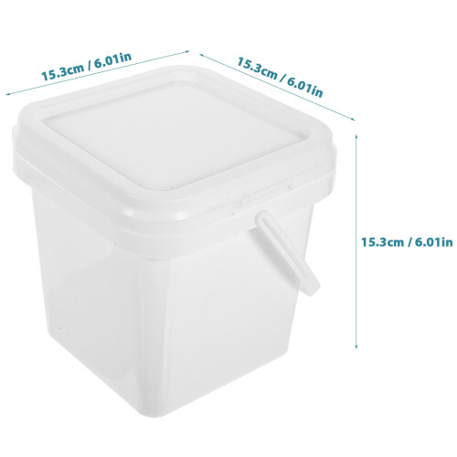 White PP Paint Bucket with Lid and Handle 7.5 L 1