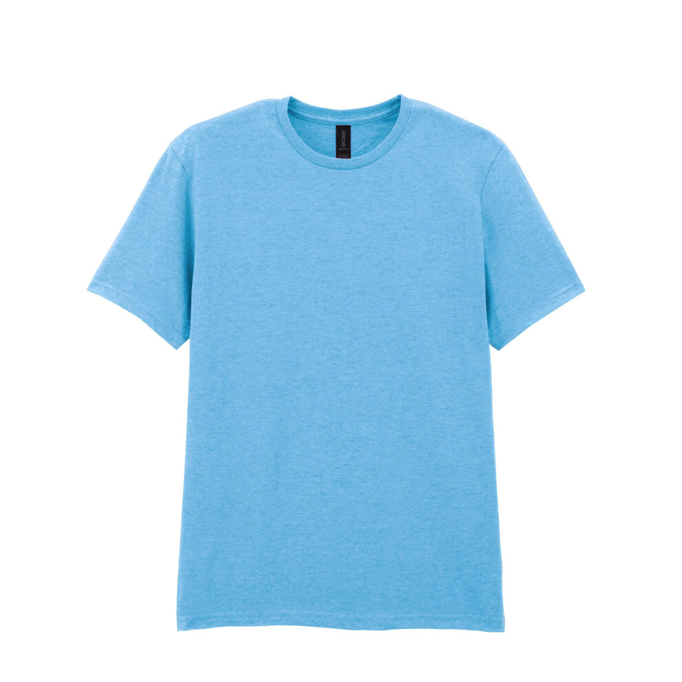 Gildan (L, Sky Blue) Mens Short Sleeve Soft-Style T-Shirt