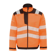 (XXS, Orange) Dunlop Mens Polyester Blend High-Vis Safety Work Jacket