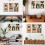 Wood Wall Art Decor 3-Panel Set Textured Finish 3