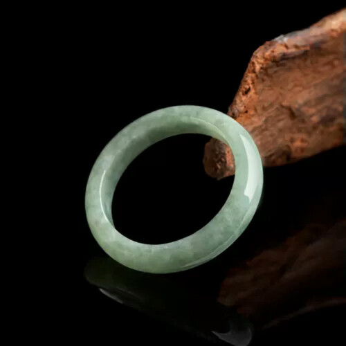 Natural Jadeite Jade Ring Green Beads Size 6-11 2