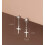 925 Sterling Silver Cross CZ Stud Earrings Silver 2
