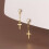 925 Sterling Silver Cross CZ Stud Earrings Silver 5
