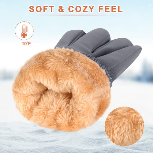 Winter Waterproof Gloves Thermal Touchscreen for Men and 2