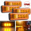 AUTOXBERT Amber Side Marker Light 4-Pack 12V 1.2W Waterproof 1
