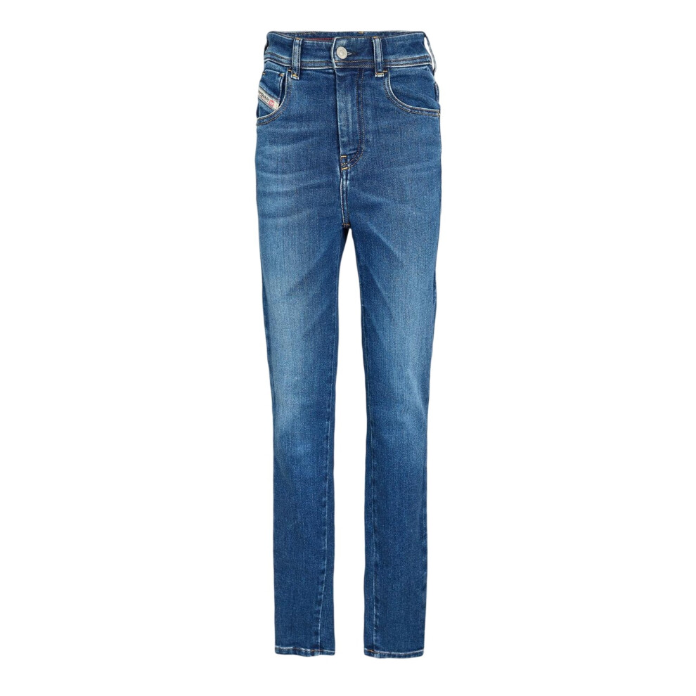 Diesel (24S, Blue Denim) Womens/Ladies High Rise Straight Leg Jeans