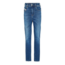 (25S, Blue Denim) Diesel Womens/Ladies High Rise Straight Leg Jeans
