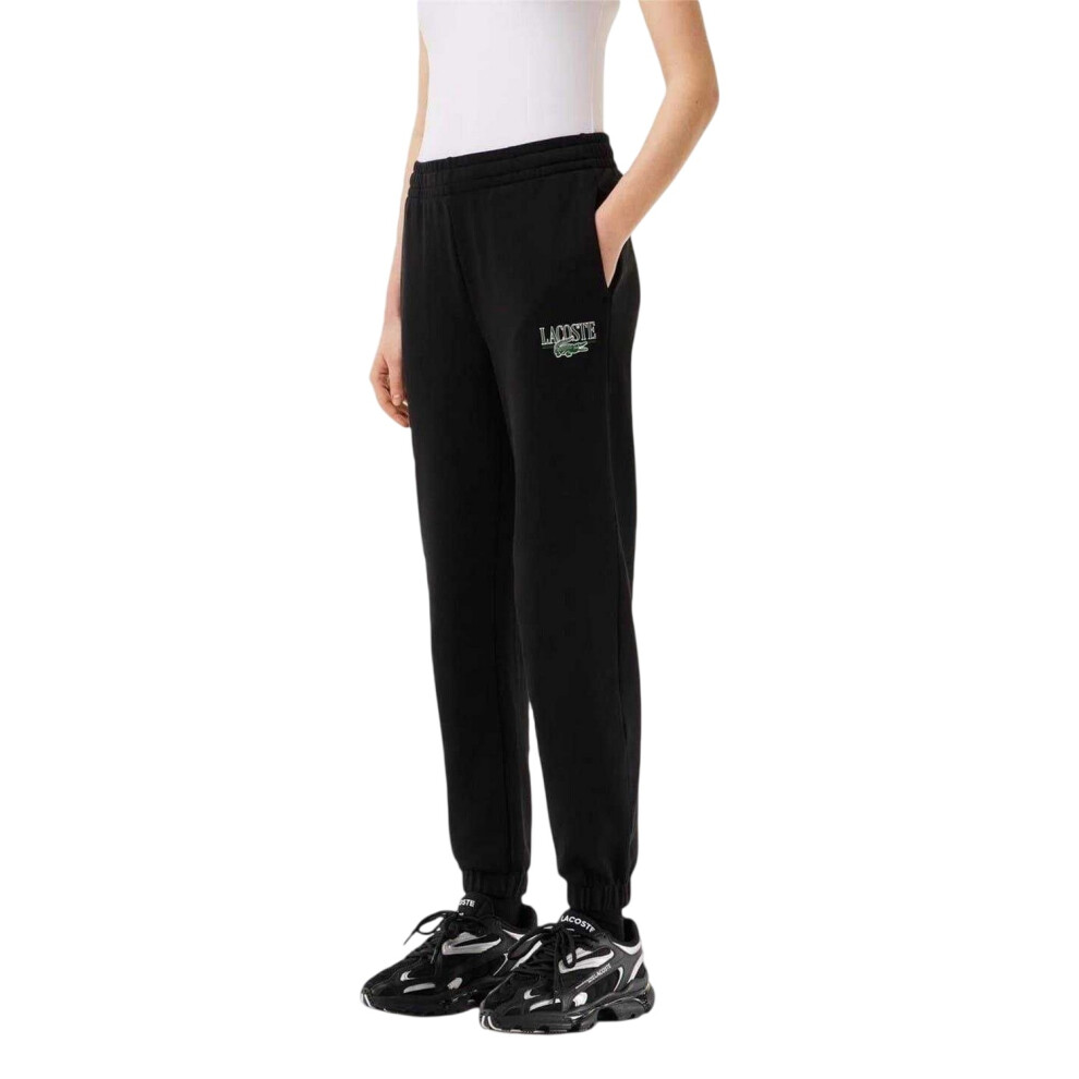Lacoste (8 Uk R, Black) Womens/Ladies Loungewear Fleece Relaxed Fit Joggers