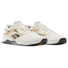 (4.5 UK, Chalk/Black/Retro Blue) Reebok Mens Nano X4 Flat Trainers