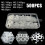 White Nylon Washers Assortment Set M2-M8 500 pcs 8