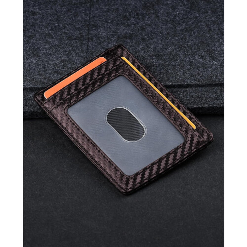 PUMIER Slim RFID-Blocking Leather Wallet - Cross Black 2