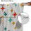 Mid Century Modern Curtains Retro Stars Pattern 2-Panel 5