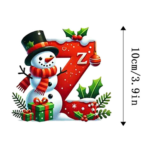 Ensemble de 12 décorations de Noël en forme de lettres 2